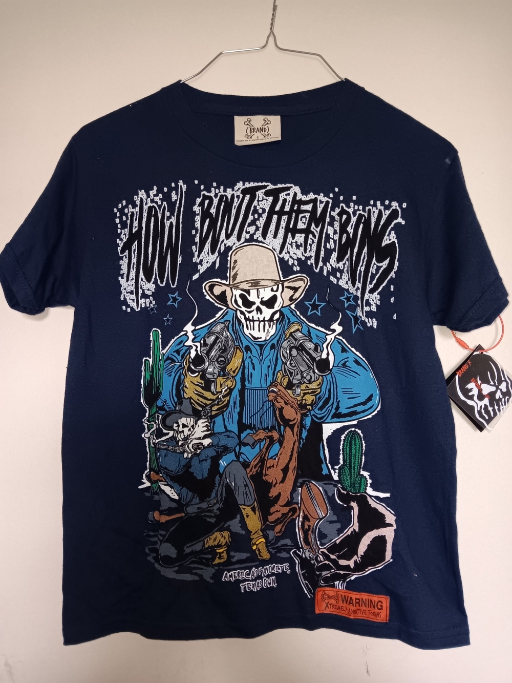 Kids Navy Blue Skull Dallas Cowboy Graphic Tee by Brand
